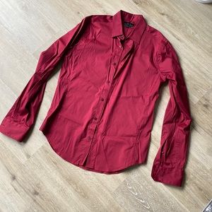 Zara Super slim firm shirt, beautiful burgundy color